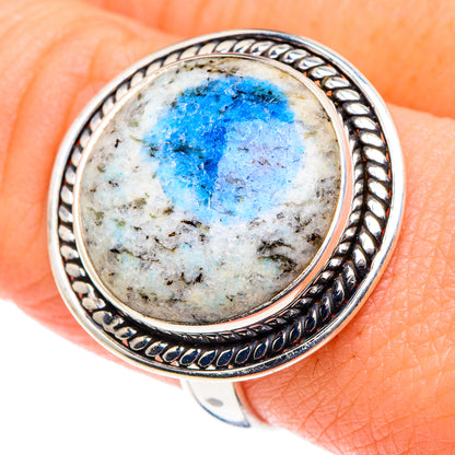 K2 Blue Azurite Rings handcrafted by Ana Silver Co - RING90035
