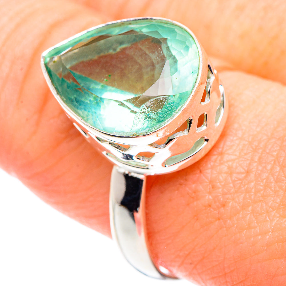 Green Fluorite Rings handcrafted by Ana Silver Co - RING90040