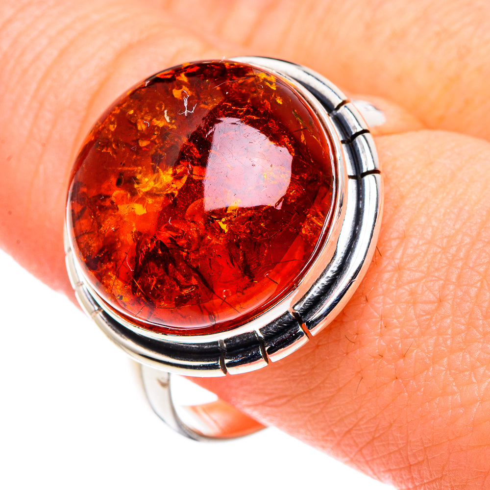 Baltic Amber Rings handcrafted by Ana Silver Co - RING90043