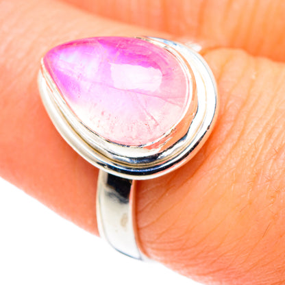 Pink Moonstone Rings handcrafted by Ana Silver Co - RING90050