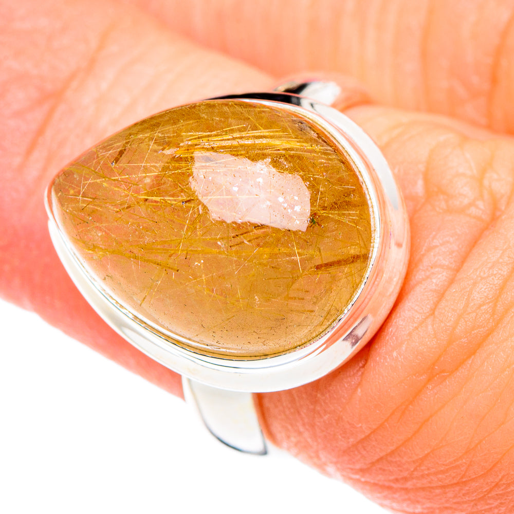 Rutilated Quartz Rings handcrafted by Ana Silver Co - RING90054