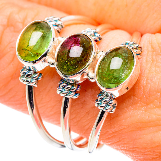 Watermelon Tourmaline Rings handcrafted by Ana Silver Co - RING90061
