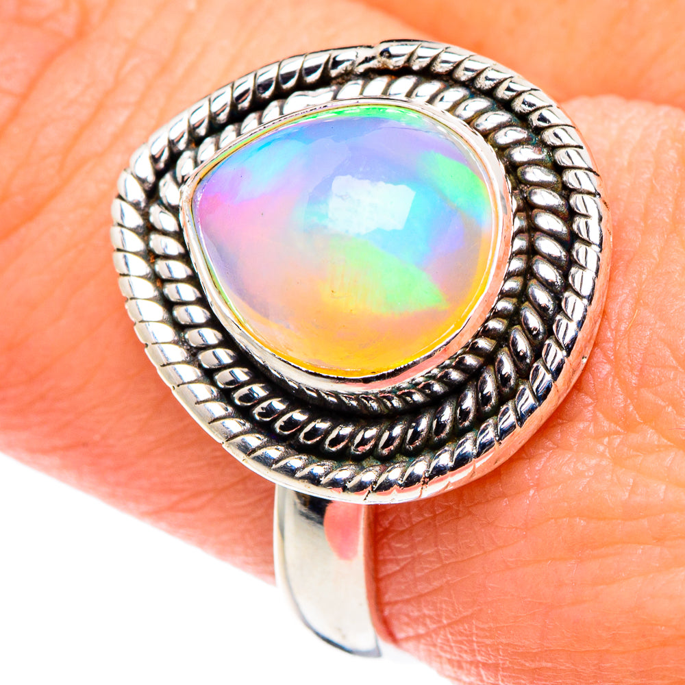 Ethiopian Opal Rings handcrafted by Ana Silver Co - RING90062