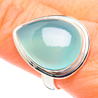 Aqua Chalcedony Rings handcrafted by Ana Silver Co - RING90069