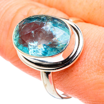 Blue Fluorite Rings handcrafted by Ana Silver Co - RING90070