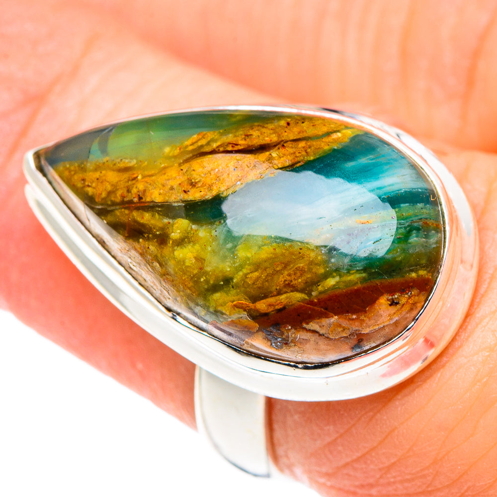 Peruvian Opal Rings handcrafted by Ana Silver Co - RING90072