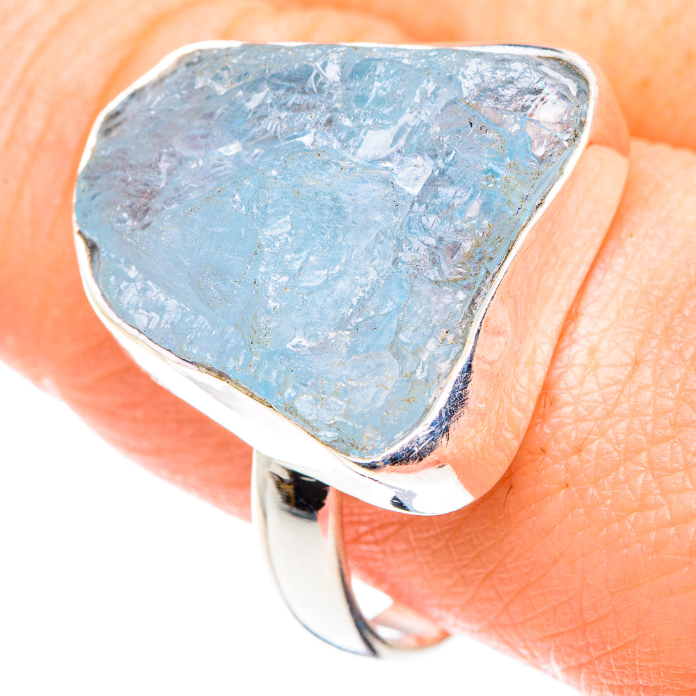 Aquamarine Rings handcrafted by Ana Silver Co - RING90073