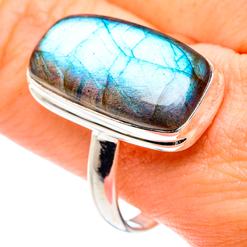 Labradorite Rings handcrafted by Ana Silver Co - RING90074