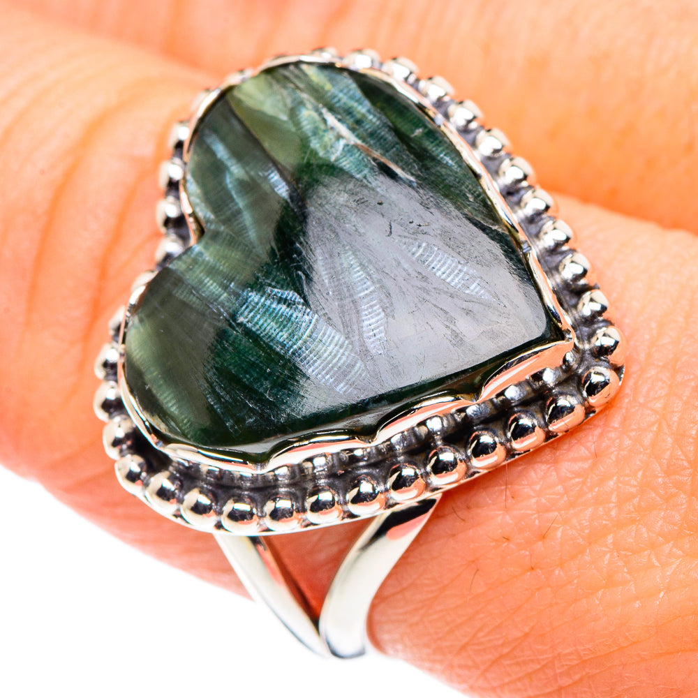 Seraphinite Rings handcrafted by Ana Silver Co - RING90080