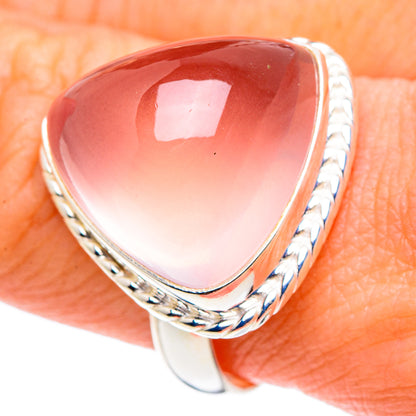 Rose Quartz Rings handcrafted by Ana Silver Co - RING90085