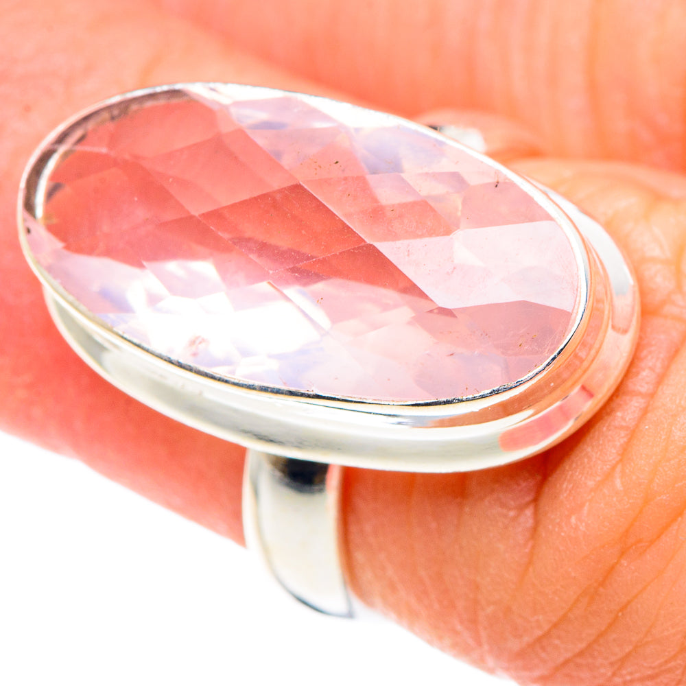 Rose Quartz Rings handcrafted by Ana Silver Co - RING90087