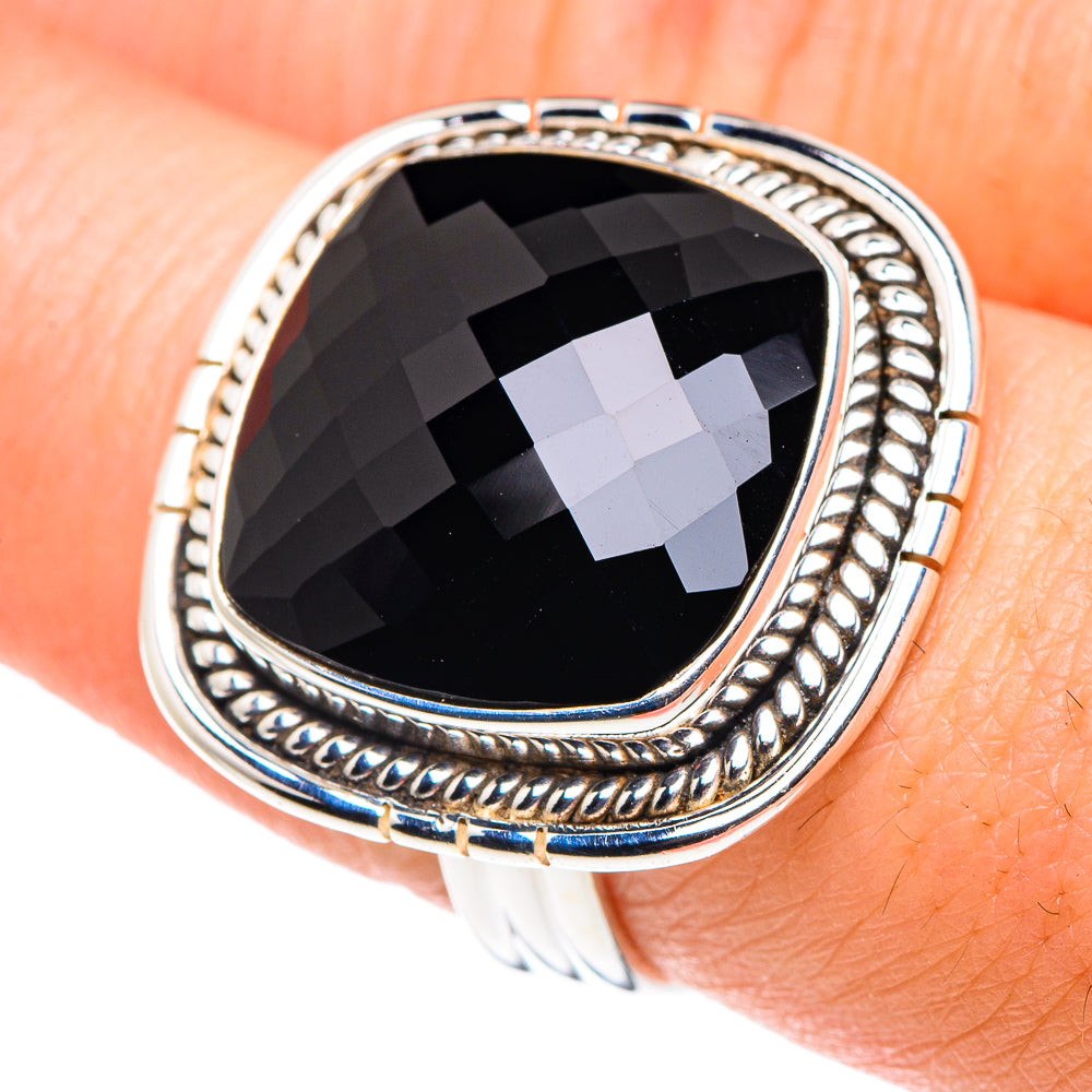 Black Onyx Rings handcrafted by Ana Silver Co - RING90092