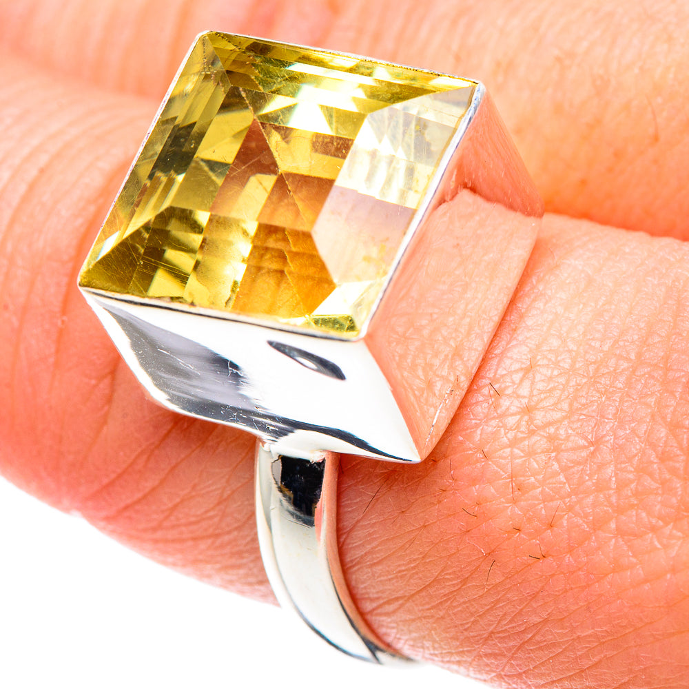 Lemon Quartz Rings handcrafted by Ana Silver Co - RING90100