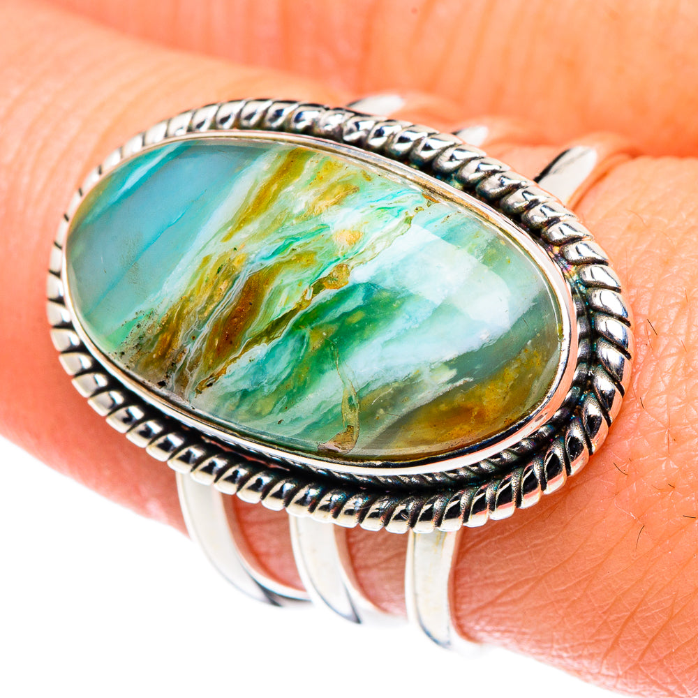 Peruvian Opal Rings handcrafted by Ana Silver Co - RING90103