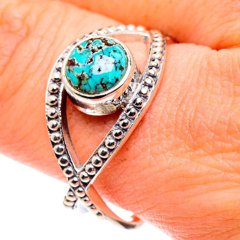Tibetan Turquoise Rings handcrafted by Ana Silver Co - RING90106