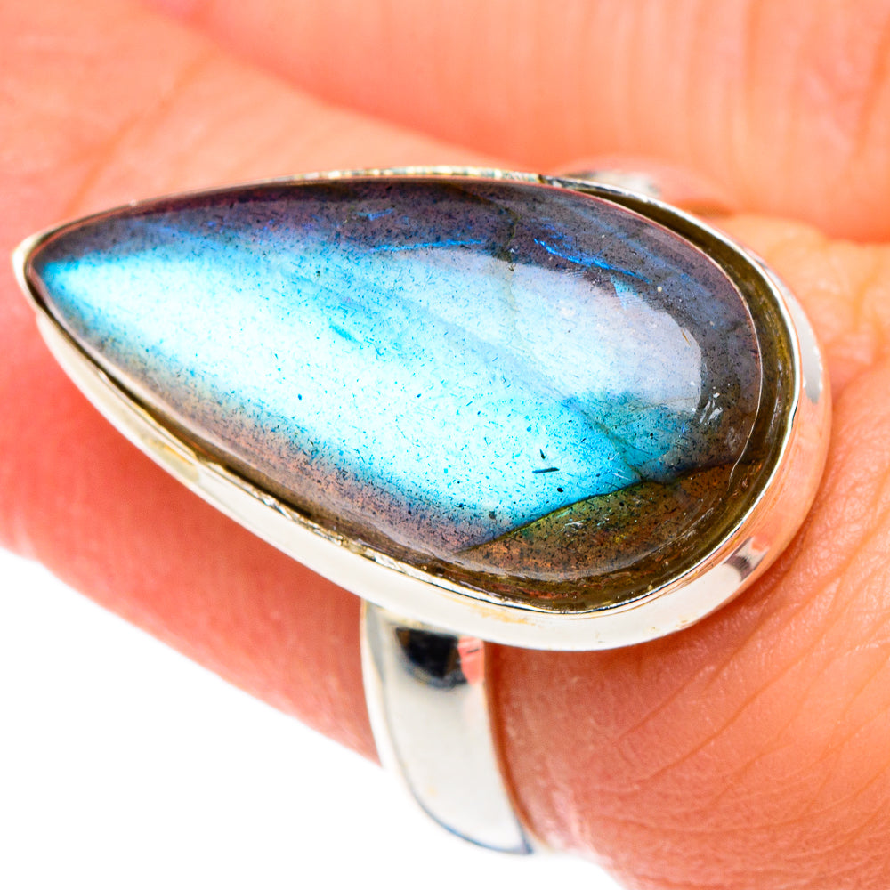 Labradorite Rings handcrafted by Ana Silver Co - RING90108