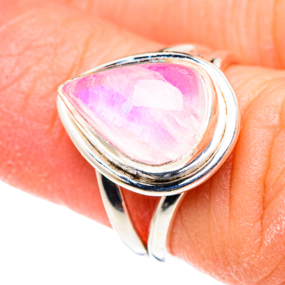Pink Moonstone Rings handcrafted by Ana Silver Co - RING90121