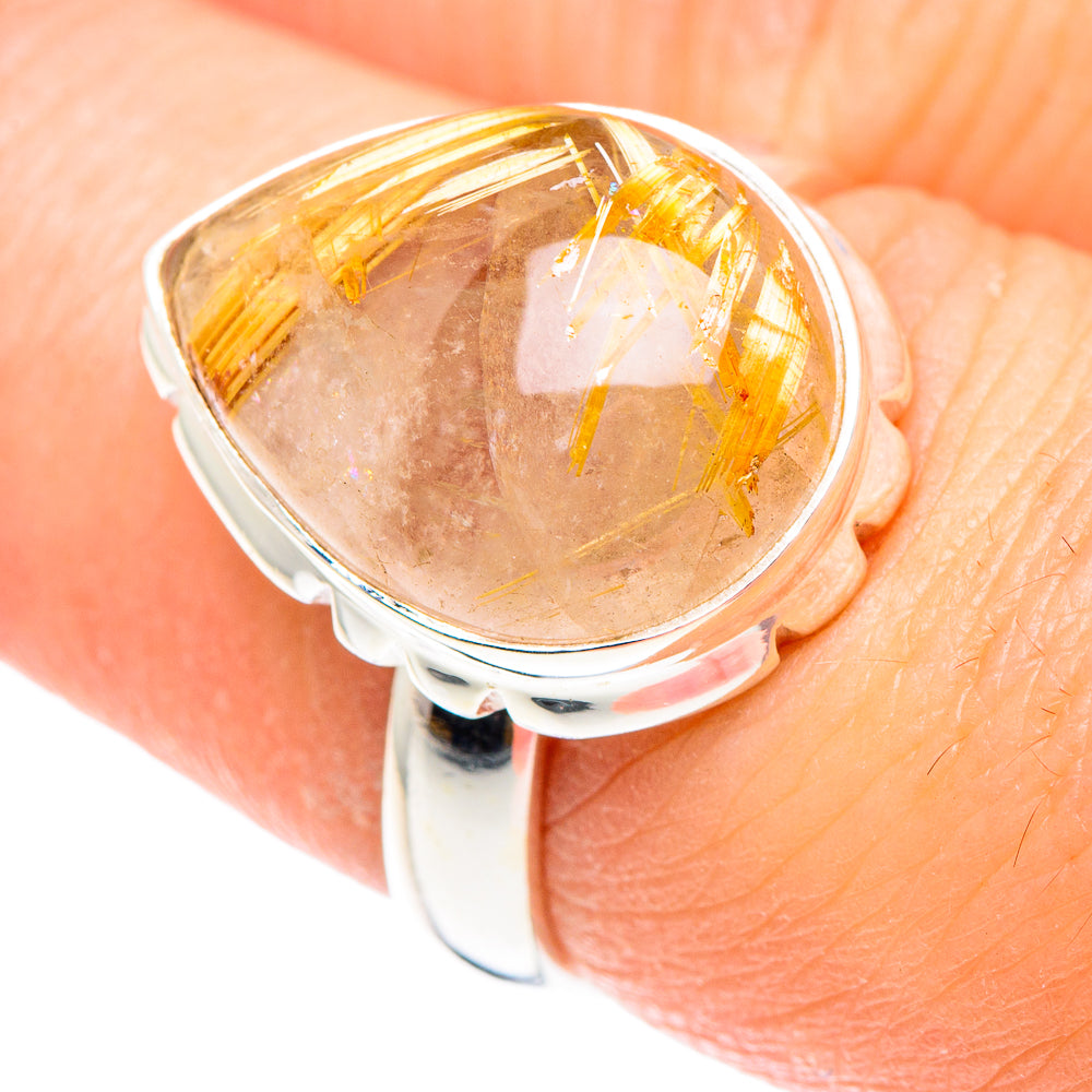 Rutilated Quartz Rings handcrafted by Ana Silver Co - RING90124