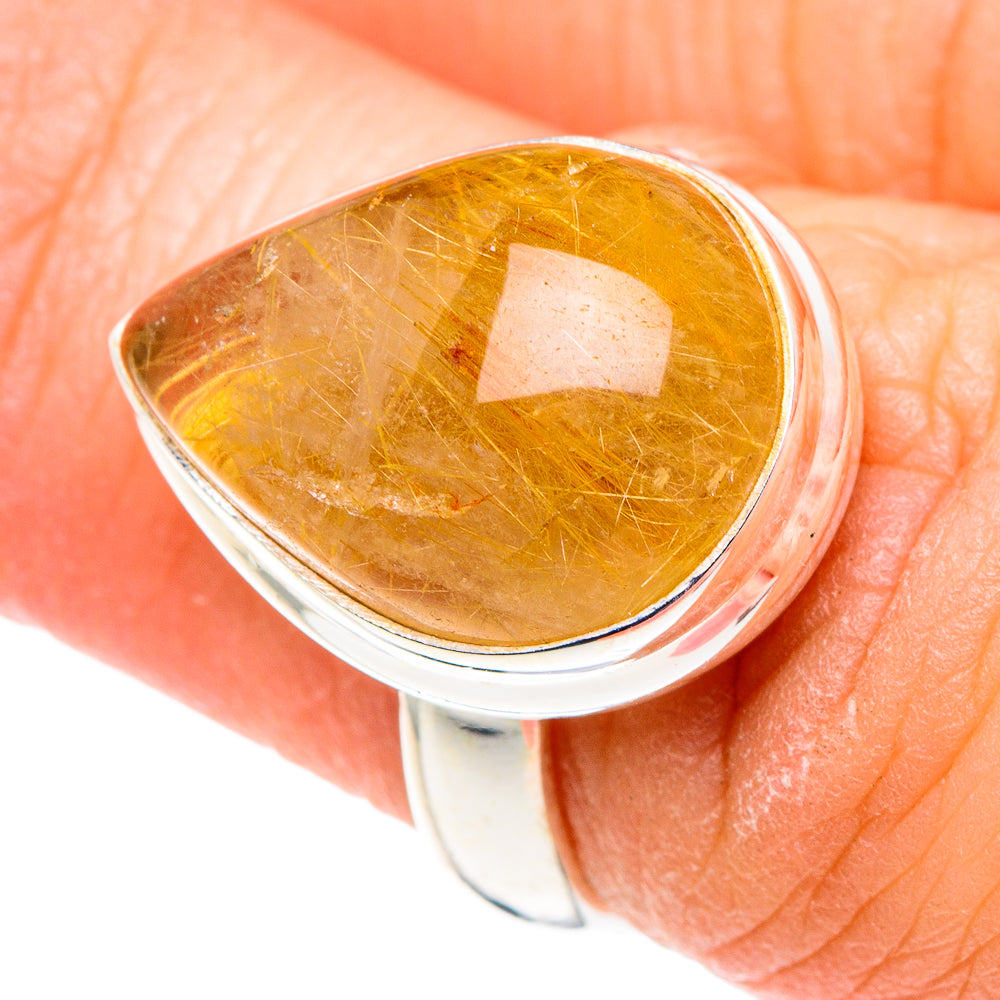 Rutilated Quartz Rings handcrafted by Ana Silver Co - RING90125