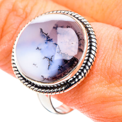 Dendritic Opal Rings handcrafted by Ana Silver Co - RING90128