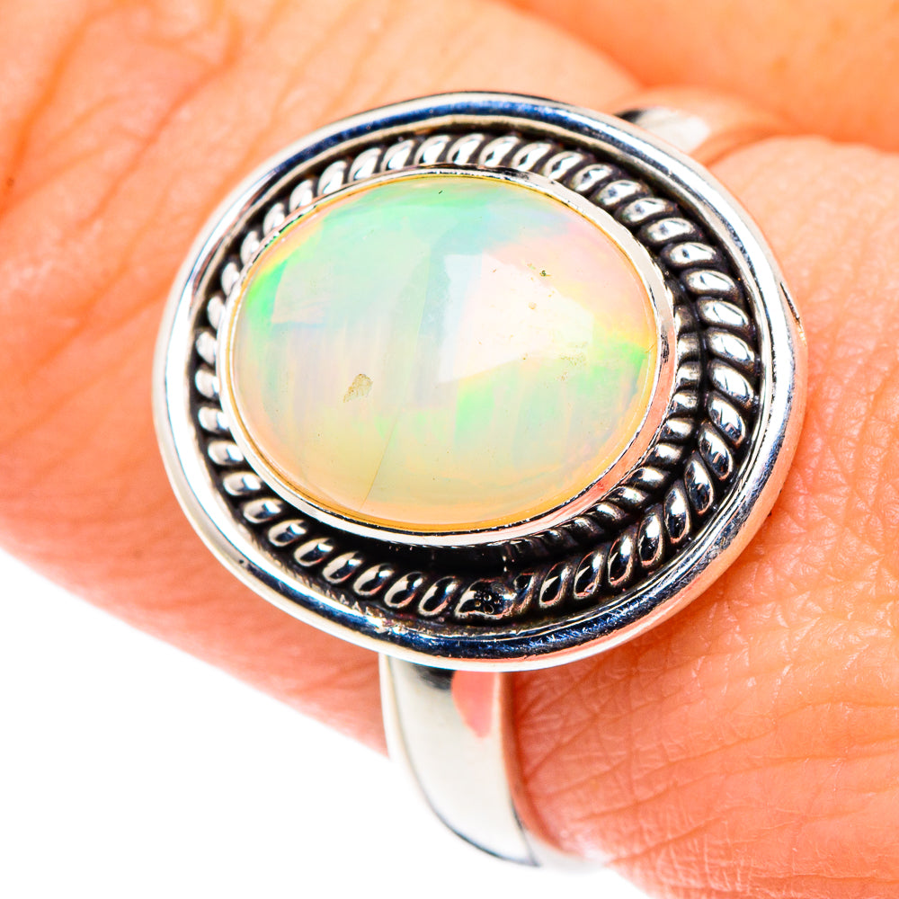 Ethiopian Opal Rings handcrafted by Ana Silver Co - RING90131