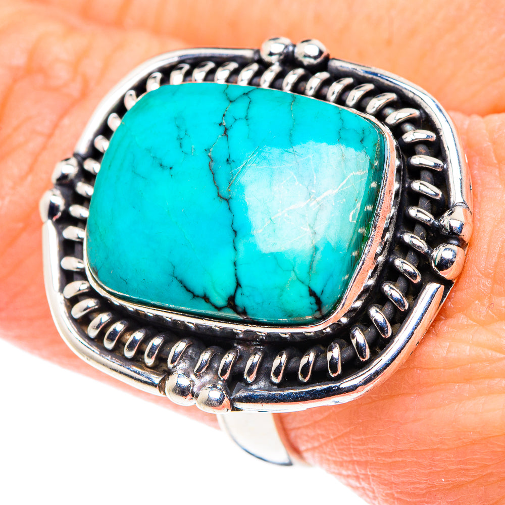 Tibetan Turquoise Rings handcrafted by Ana Silver Co - RING90134