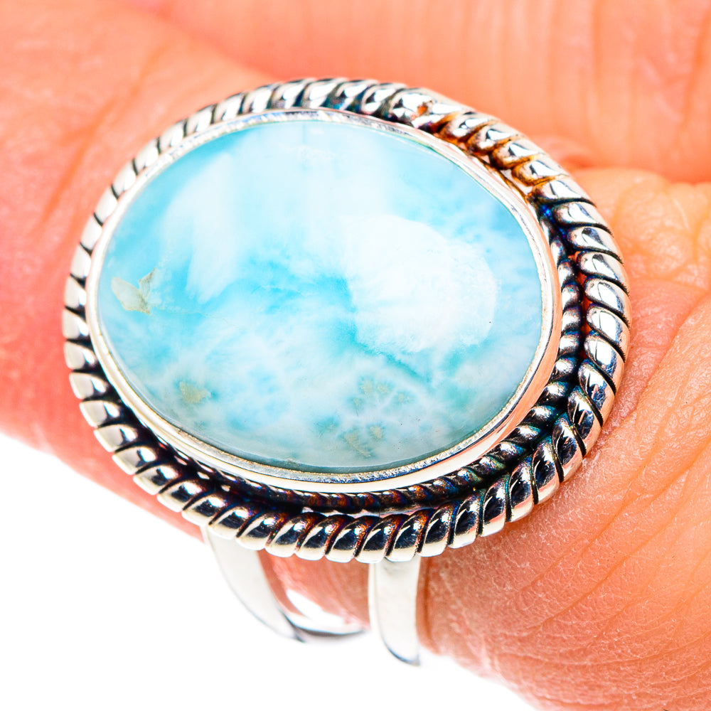Larimar Rings handcrafted by Ana Silver Co - RING90136