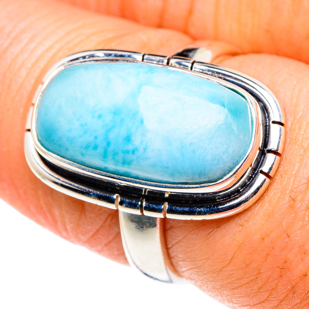 Larimar Rings handcrafted by Ana Silver Co - RING90143