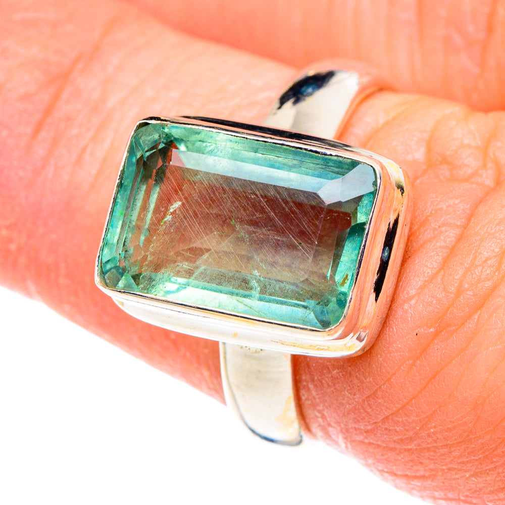 Blue Fluorite Rings handcrafted by Ana Silver Co - RING90145