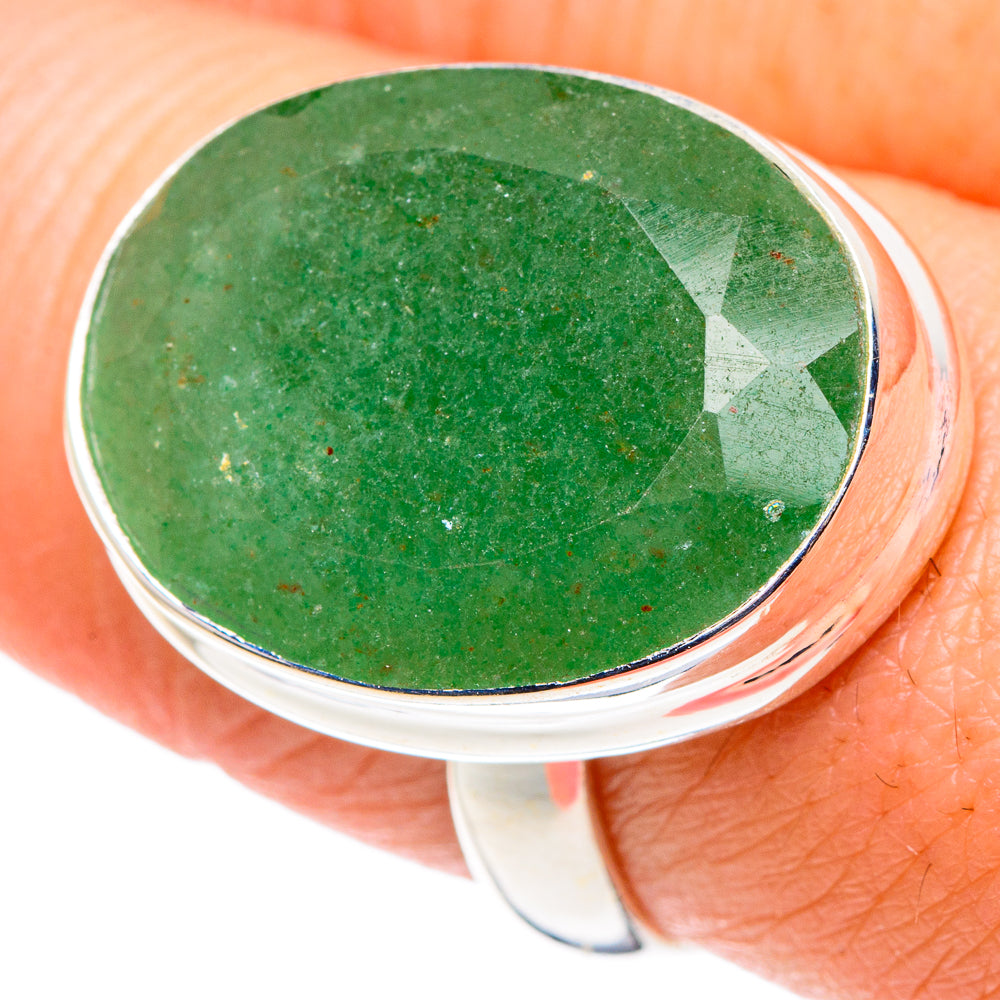 Green Aventurine Rings handcrafted by Ana Silver Co - RING90148