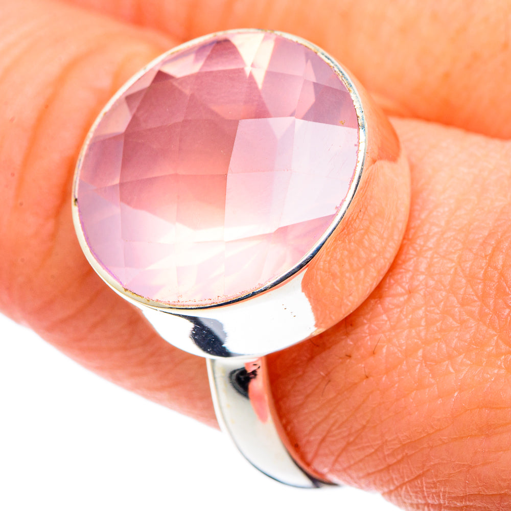 Rose Quartz Rings handcrafted by Ana Silver Co - RING90150