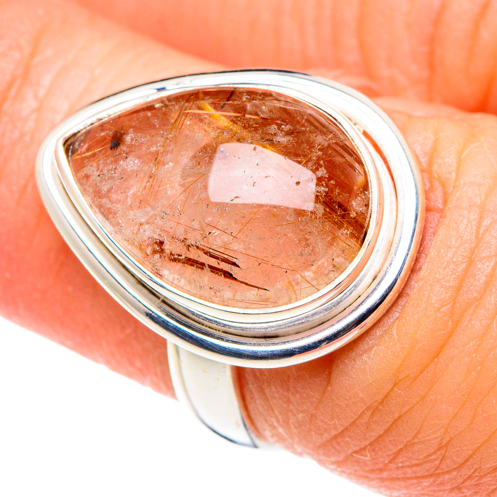 Rutilated Quartz Rings handcrafted by Ana Silver Co - RING90156