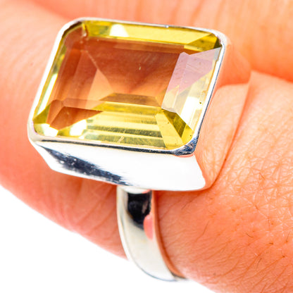 Lemon Quartz Rings handcrafted by Ana Silver Co - RING90163