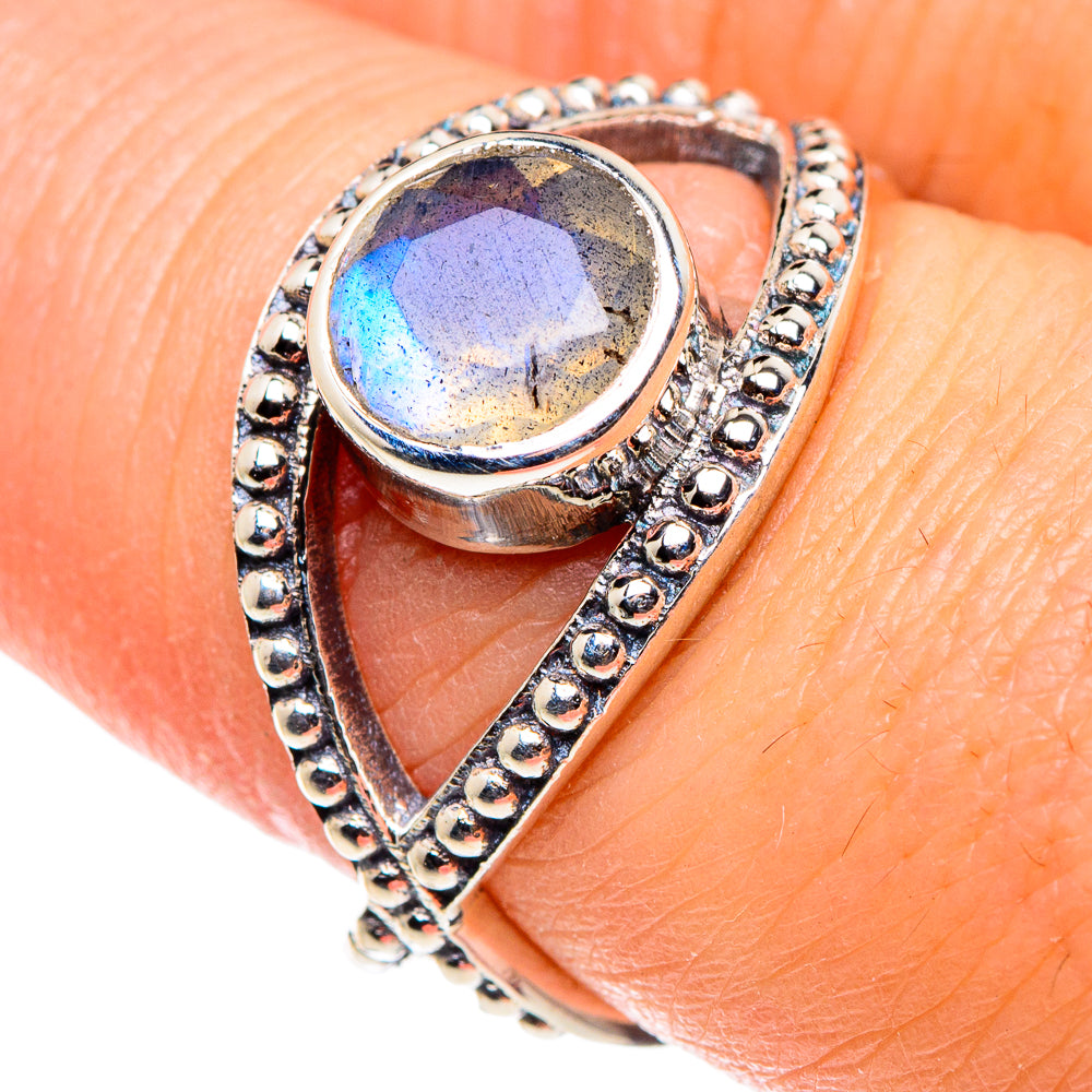 Labradorite Rings handcrafted by Ana Silver Co - RING90166