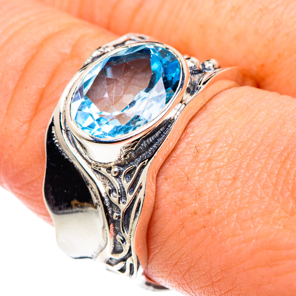 Blue Topaz Rings handcrafted by Ana Silver Co - RING90168