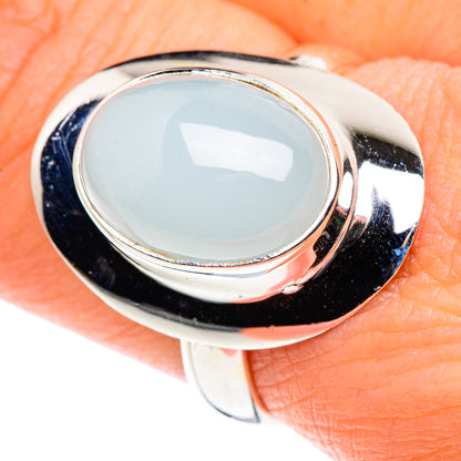 Aqua Chalcedony Rings handcrafted by Ana Silver Co - RING90170