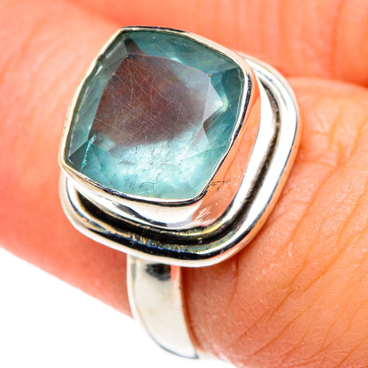 Blue Fluorite Rings handcrafted by Ana Silver Co - RING90173