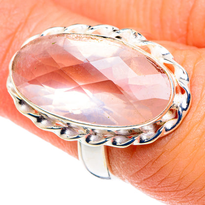Rose Quartz Rings handcrafted by Ana Silver Co - RING90181