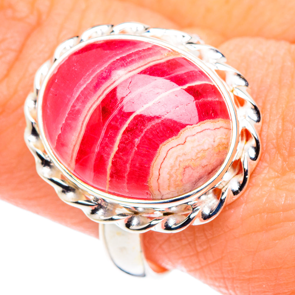 Rhodochrosite Rings handcrafted by Ana Silver Co - RING90182