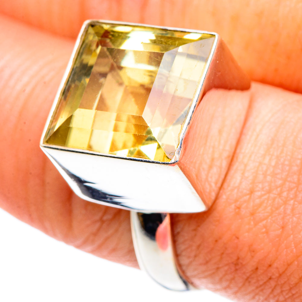 Lemon Quartz Rings handcrafted by Ana Silver Co - RING90194