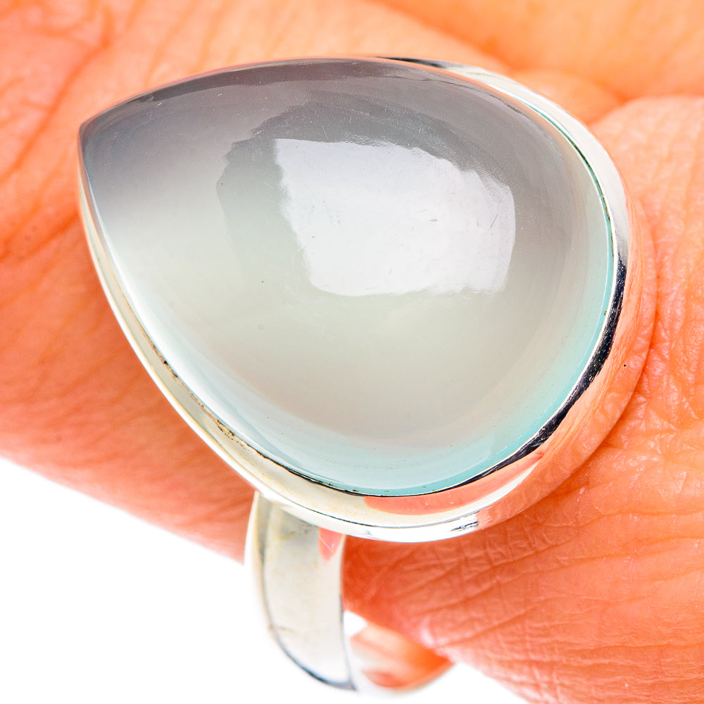 Aqua Chalcedony Rings handcrafted by Ana Silver Co - RING90196
