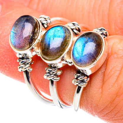 Labradorite Rings handcrafted by Ana Silver Co - RING90198