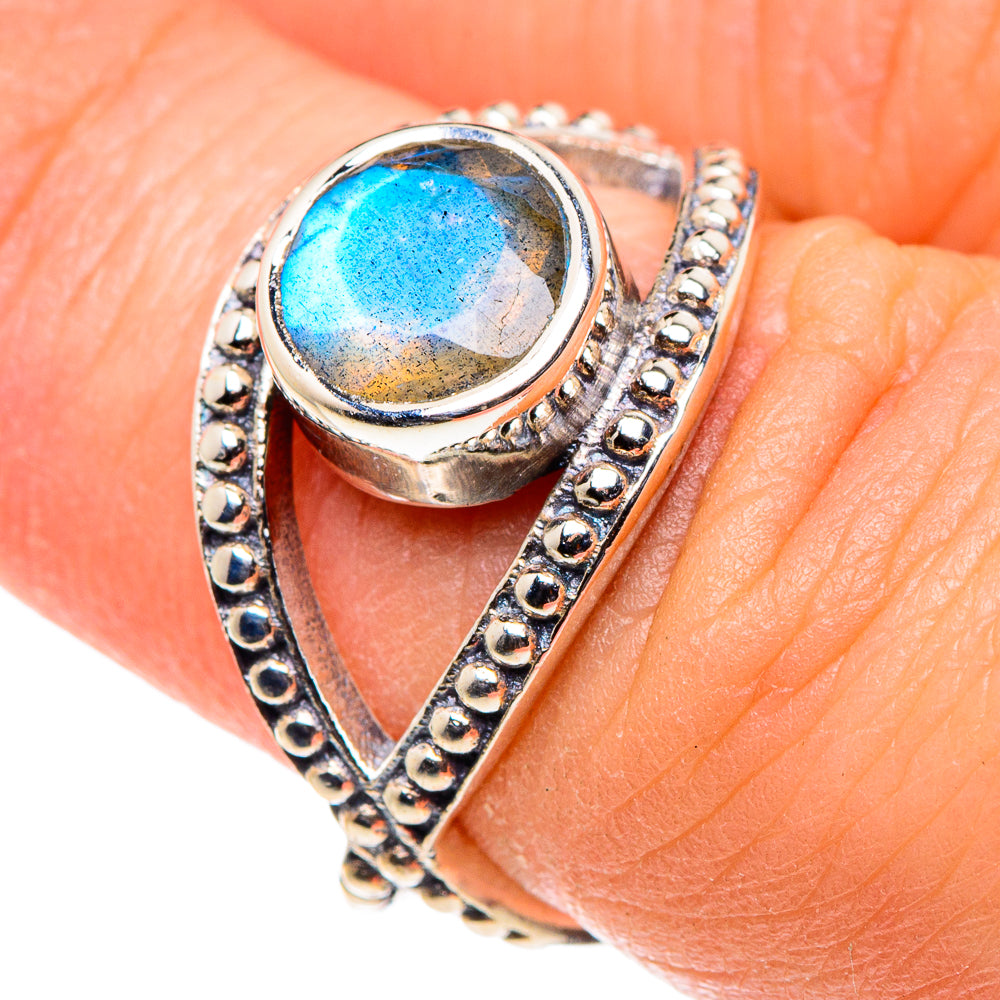 Labradorite Rings handcrafted by Ana Silver Co - RING90204