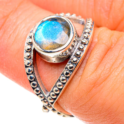 Labradorite Rings handcrafted by Ana Silver Co - RING90204