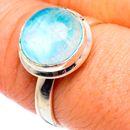 Rainbow Moonstone Rings handcrafted by Ana Silver Co - RING90206