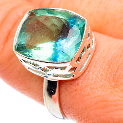 Blue Fluorite Rings handcrafted by Ana Silver Co - RING90208