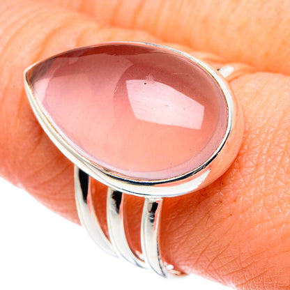 Rose Quartz Rings handcrafted by Ana Silver Co - RING90215
