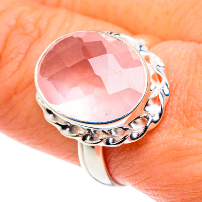 Rose Quartz Rings handcrafted by Ana Silver Co - RING90217
