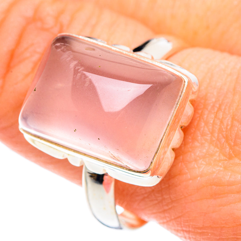Rose Quartz Rings handcrafted by Ana Silver Co - RING90218