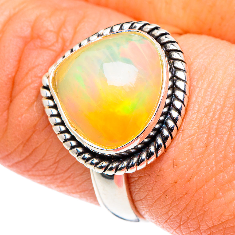 Ethiopian Opal Rings handcrafted by Ana Silver Co - RING90227